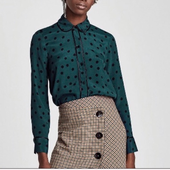 Zara Tops - Zara Polka Dot Blouse